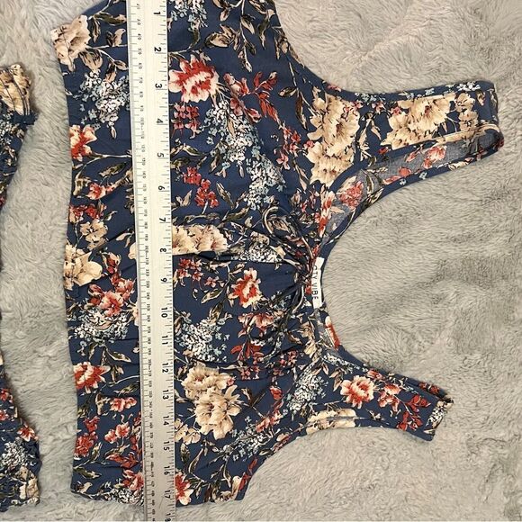 City Vibe Two Piece Skirt Set Floral and Ruffles Cute!!! Women's XL - Picture 7 of 11